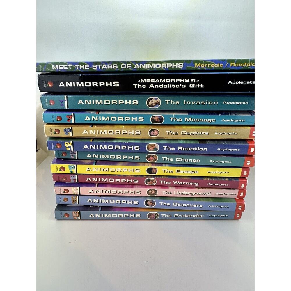 Animorphs Paperback Books Series Lot of 12 K.A. Applegate 1 4 6 12 13 15 16 17